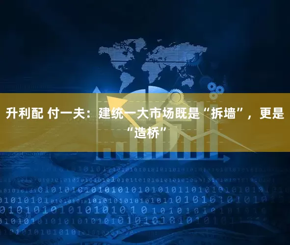 升利配 付一夫：建统一大市场既是“拆墙”，更是“造桥”