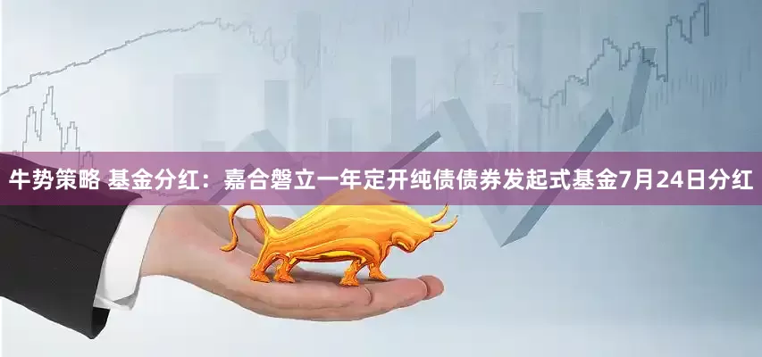 牛势策略 基金分红：嘉合磐立一年定开纯债债券发起式基金7月24日分红