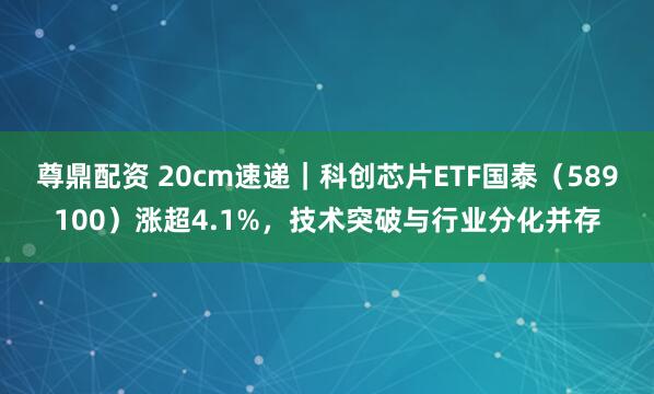 尊鼎配资 20cm速递｜科创芯片ETF国泰（589100）涨超4.1%，技术突破与行业分化并存